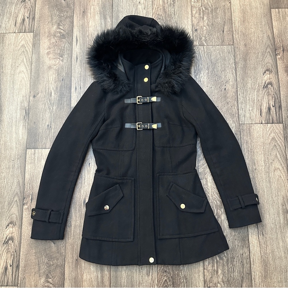 Guess 38% Wool Blend Coat Jacket Women’s Size S Black